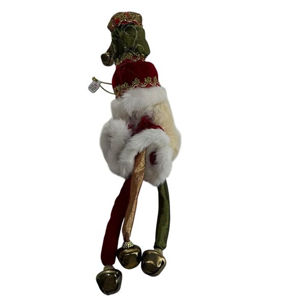Vintage Santa Claus Hanging Ornament with Jingle Bell Legs Christmas Decor - Picture 7 of 10